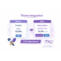Intégration PrestaLoop au thème - Ajustements CSS module abonnement PrestaShop